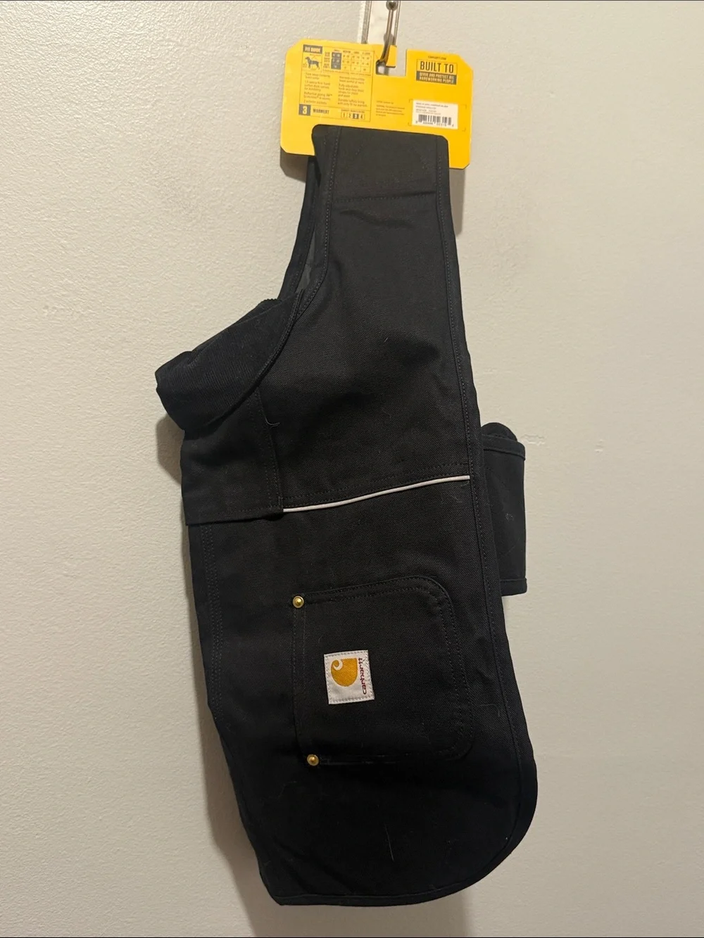 Carhartt Small Dog Chore Coat Jacket Firm Duck Insulated Black Reflective Trim